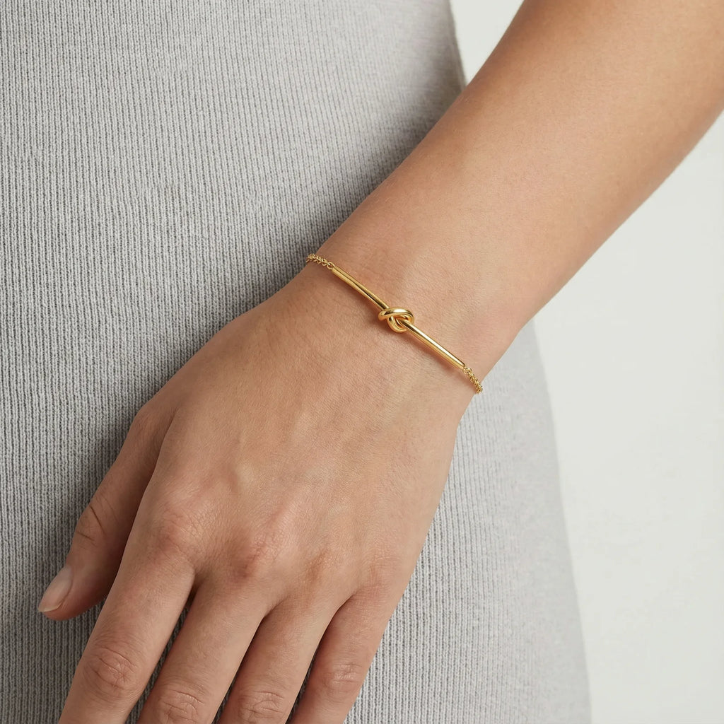 Twisted Knot Bar Bracelet | Soléra & Co