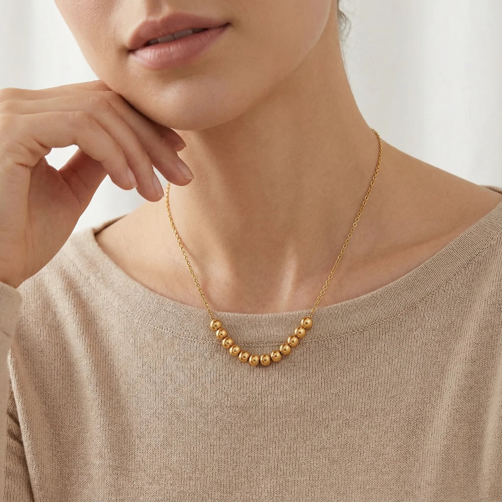 Golden Sphere Necklace | Soléra & Co