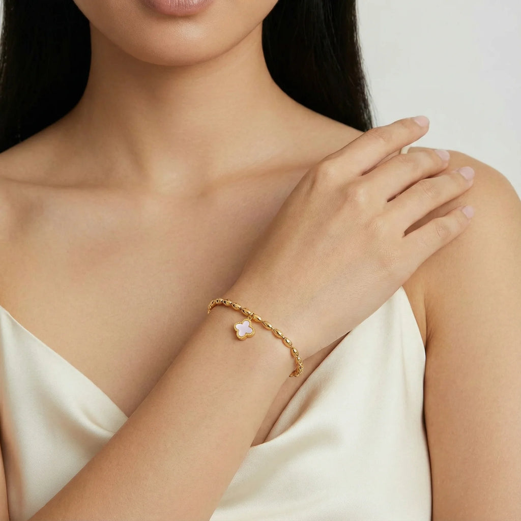 Lucky Clover Beaded Bracelet | Soléra & Co