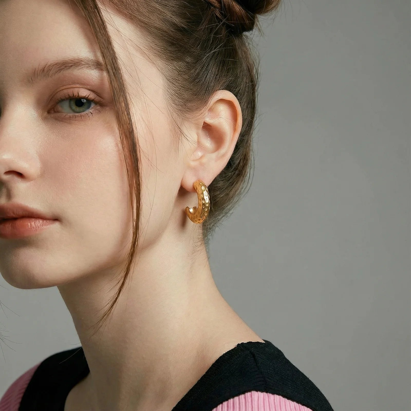 Dimpled Glow Hoops | Soléra & Co