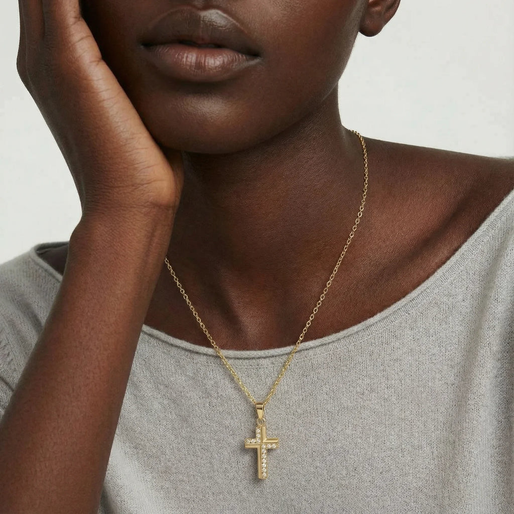 Divine Radiance Cross Necklace | Soléra & Co