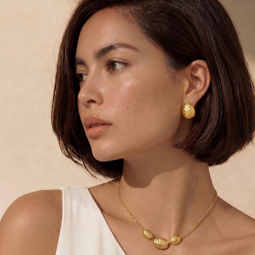 Hammered Gold Huggies | Soléra & Co